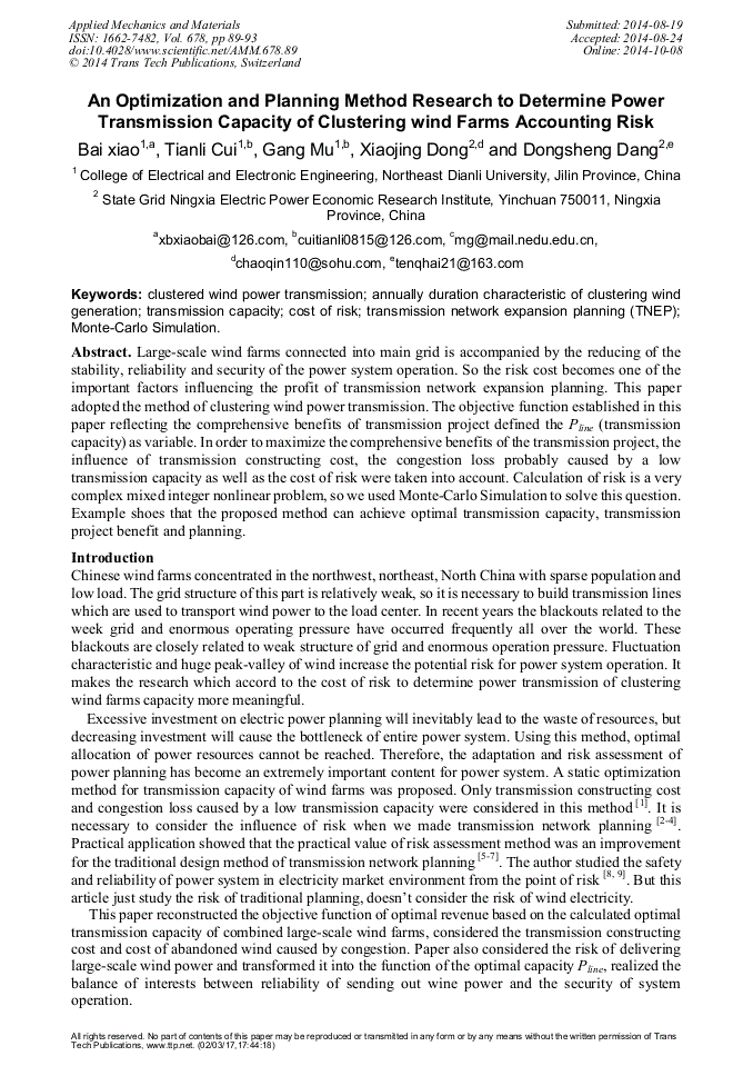 Scientific Research and Essays - articles